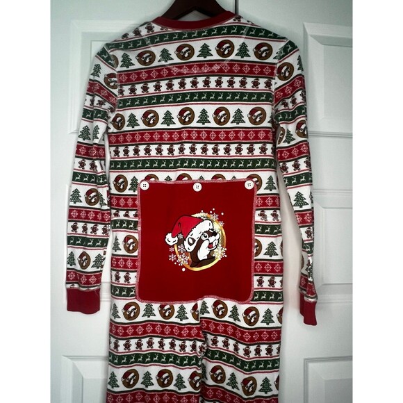 Buc-ee's Youth Beaver Inspired Striped Christmas One Piece Pajamas Size YL - Picture 7 of 7